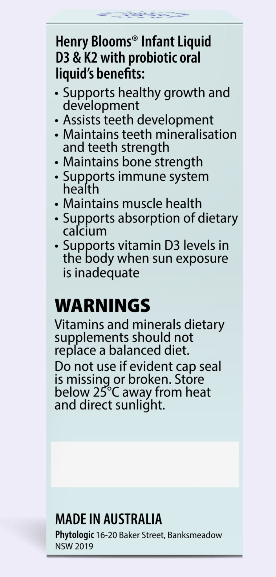 Infant liquid D3 & K2