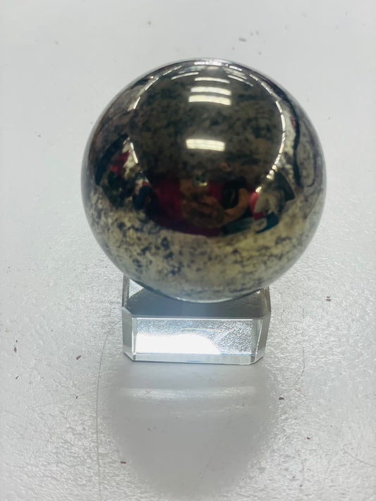 Healers gold (pyrite & magnetite) sphere