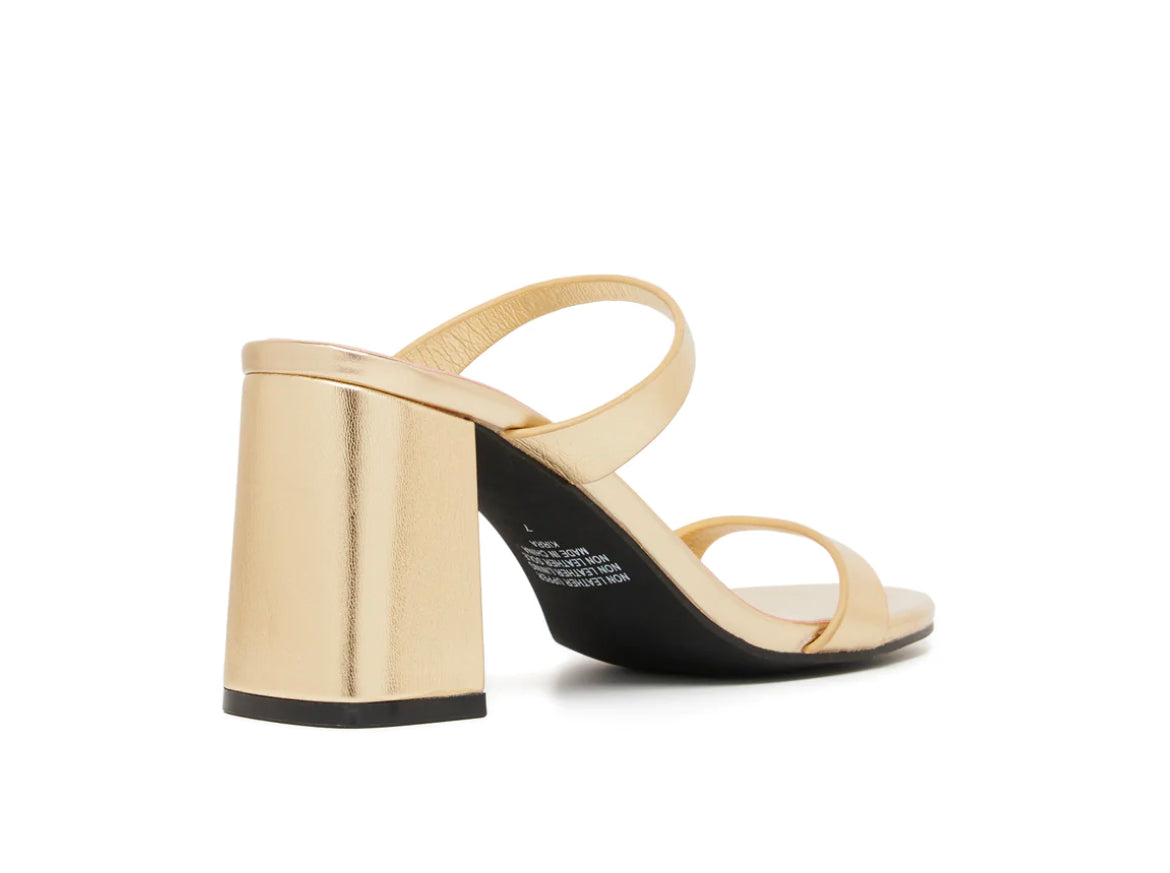 Therapy shoes|Kirra heel gold metallic