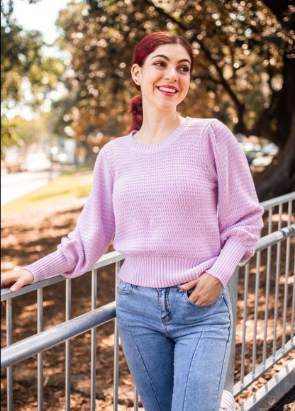 Tamsyn knit- blue & pink