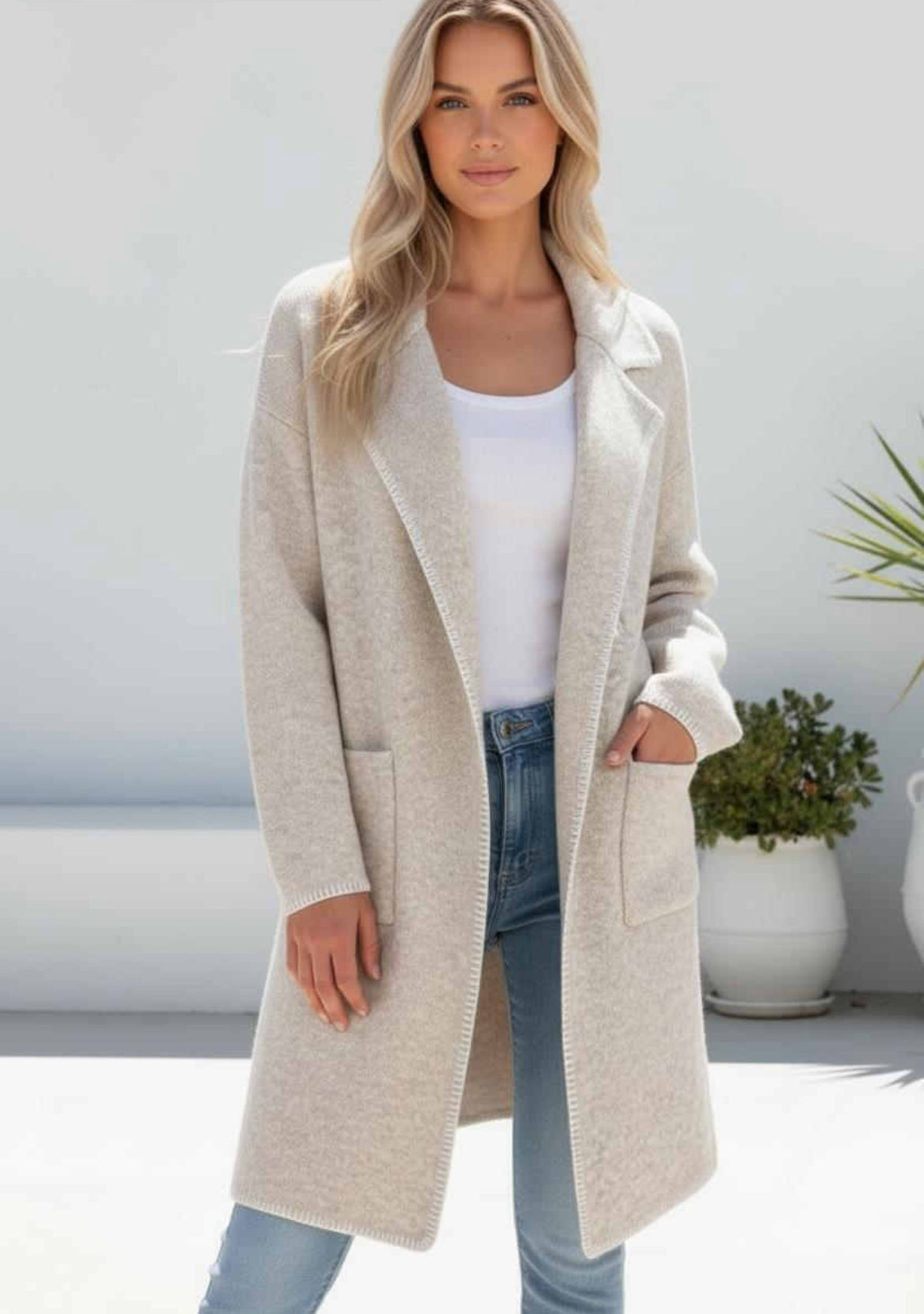 Abby cardigan- natural