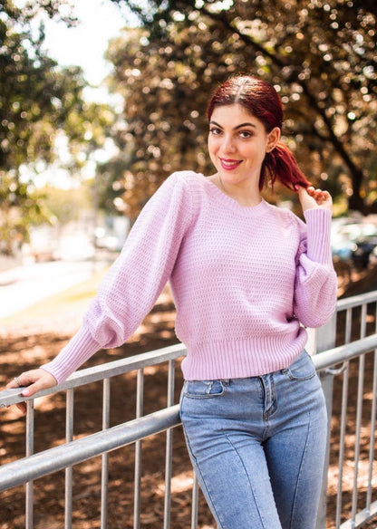 Tamsyn knit- blue & pink