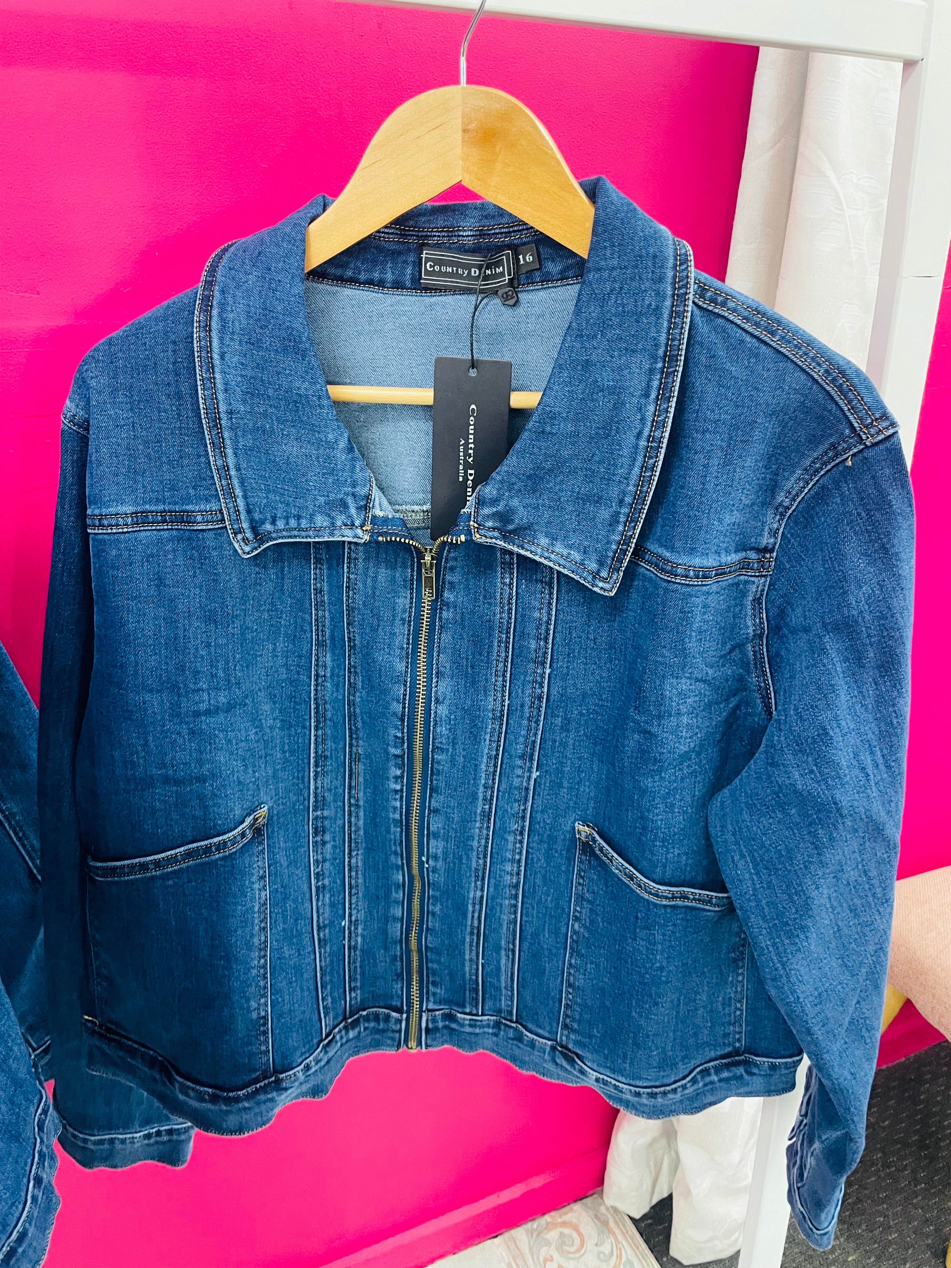 Boyfriend zip shacket-dark blue