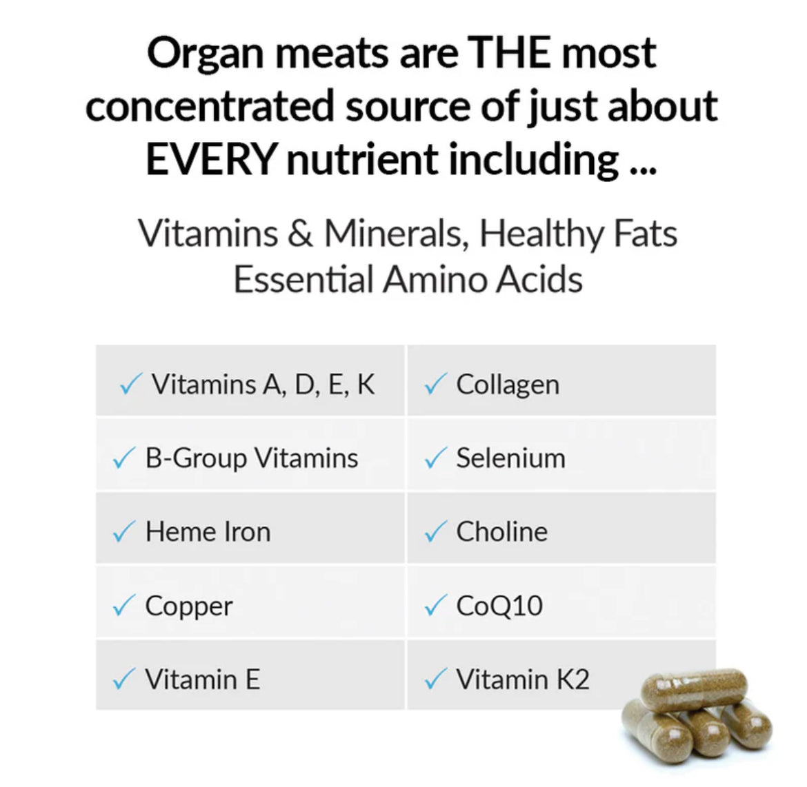 Primal Energy - Grass Fed Beef Liver - Capsules & Powder