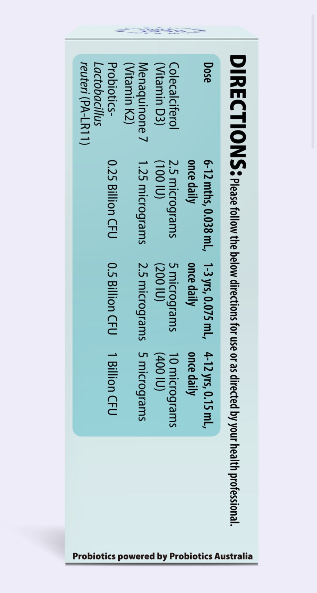 Infant liquid D3 & K2