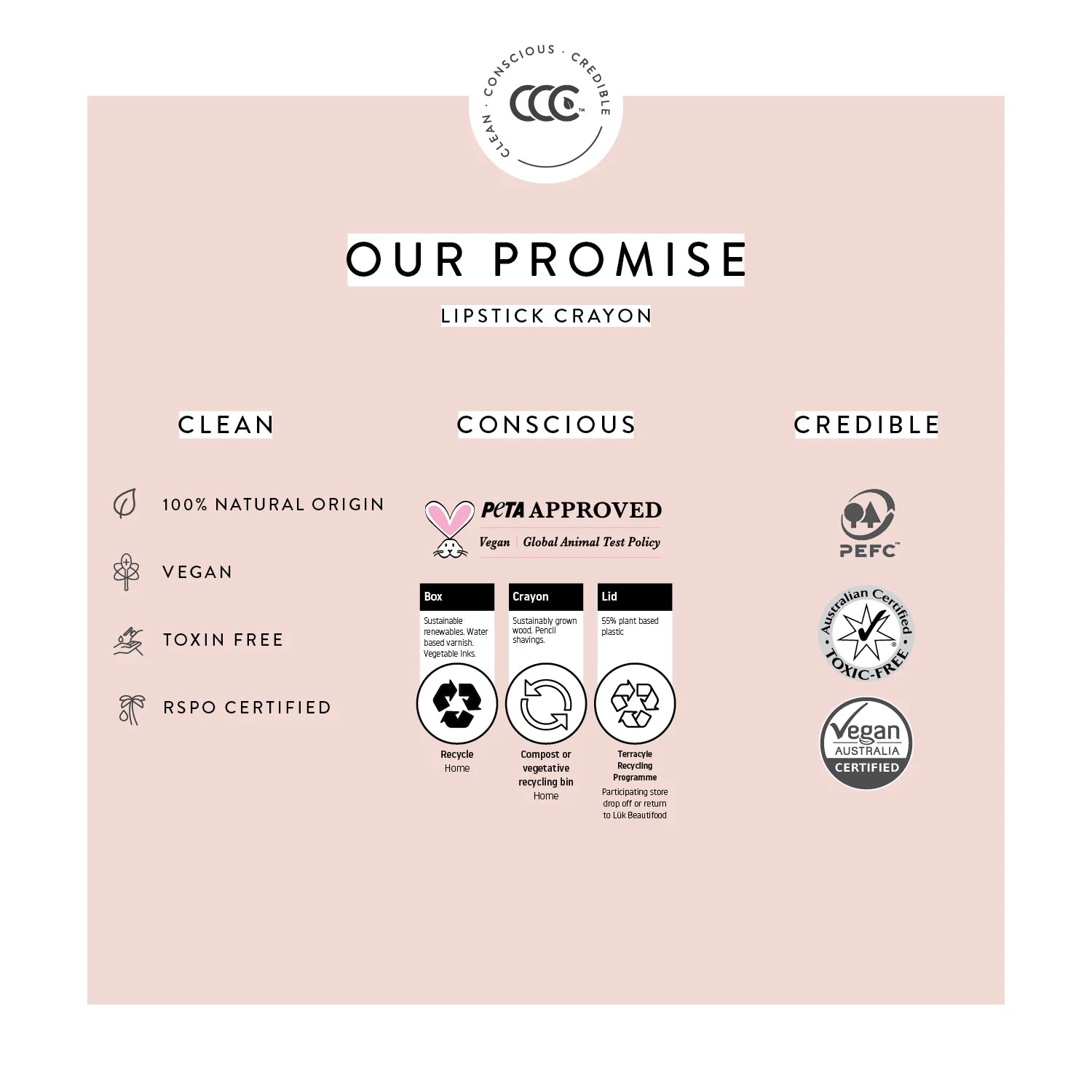 Natural lipstick crayon