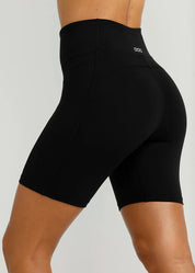 Amy Phone Pocket Tech Bike Short- Black