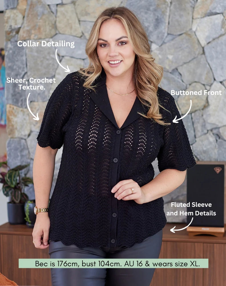 CORINNA SHIRT - BLACK