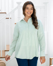 Sage stripe shirt
