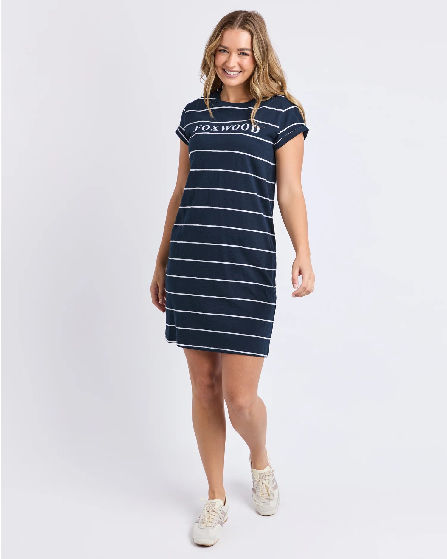 Caleb Stripe Dress Navy/White Stripe