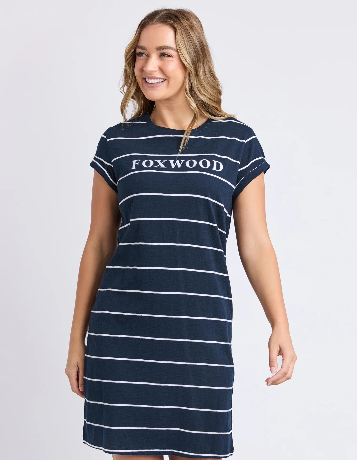 Caleb Stripe Dress Navy/White Stripe