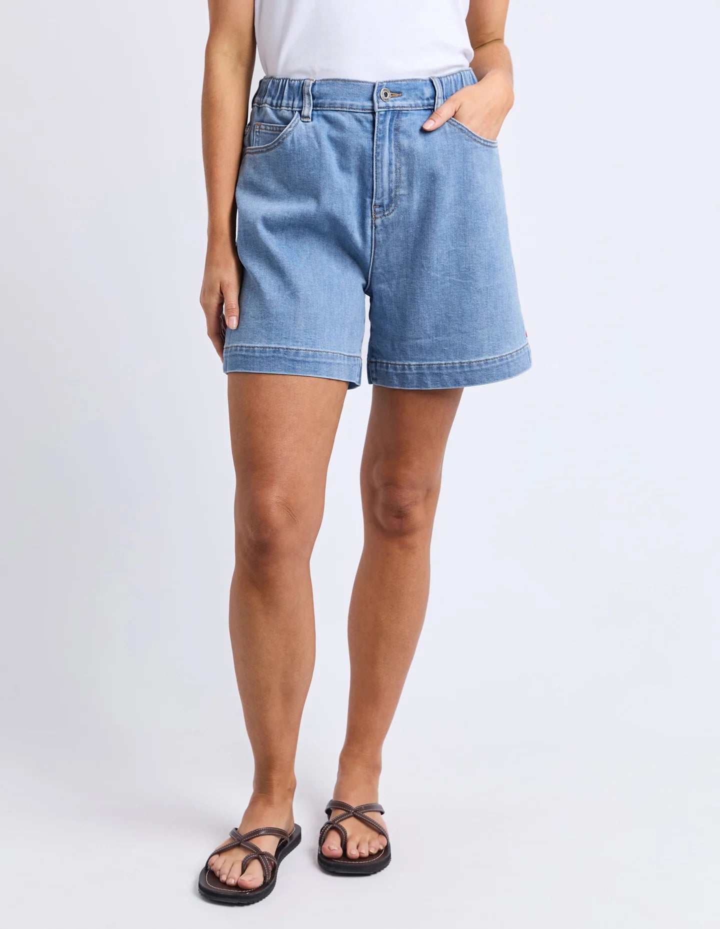 Birdie Denim Short Light Blue Wash