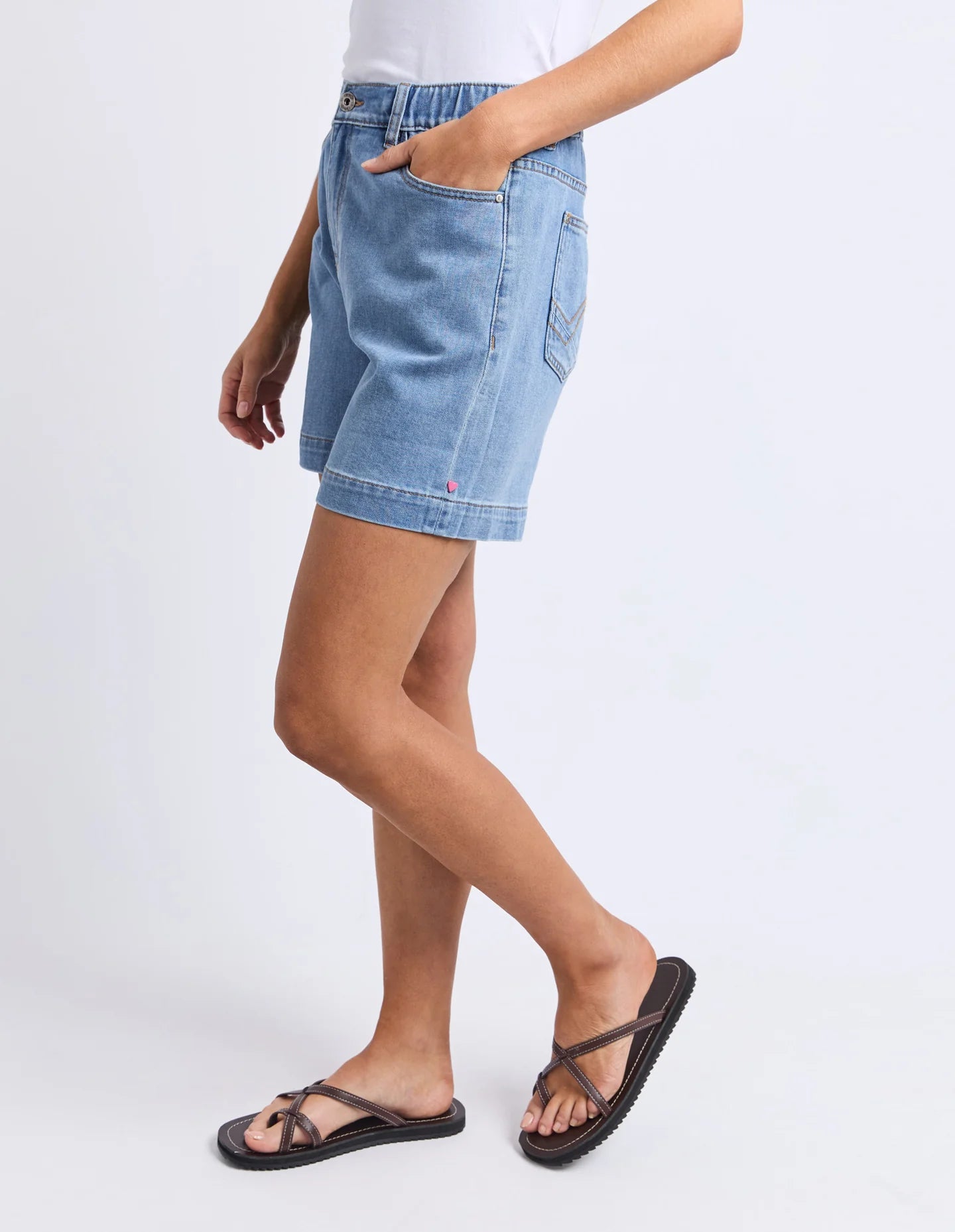 Birdie Denim Short Light Blue Wash