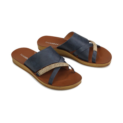 Los Cabos|Bride Sandals-Navy