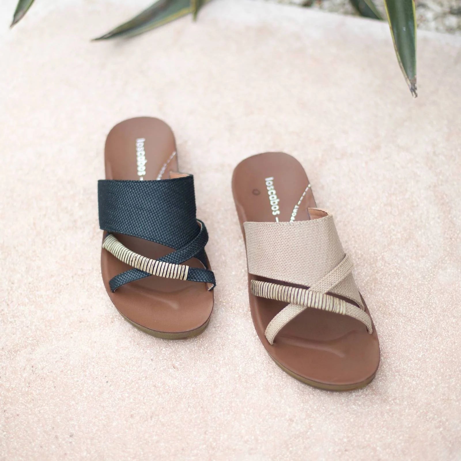 Los Cabos|Bride Sandals- BLKRAFFIA