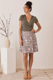 Chameleon Reversible Skirt - Blossom & Lavender