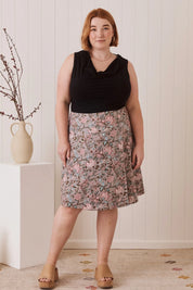 Chameleon Reversible Skirt - Blossom & Lavender