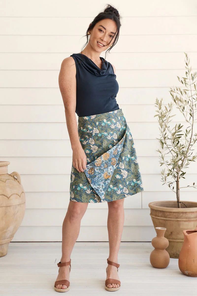 Chameleon Reversible Skirt - Tulip & Dahlia