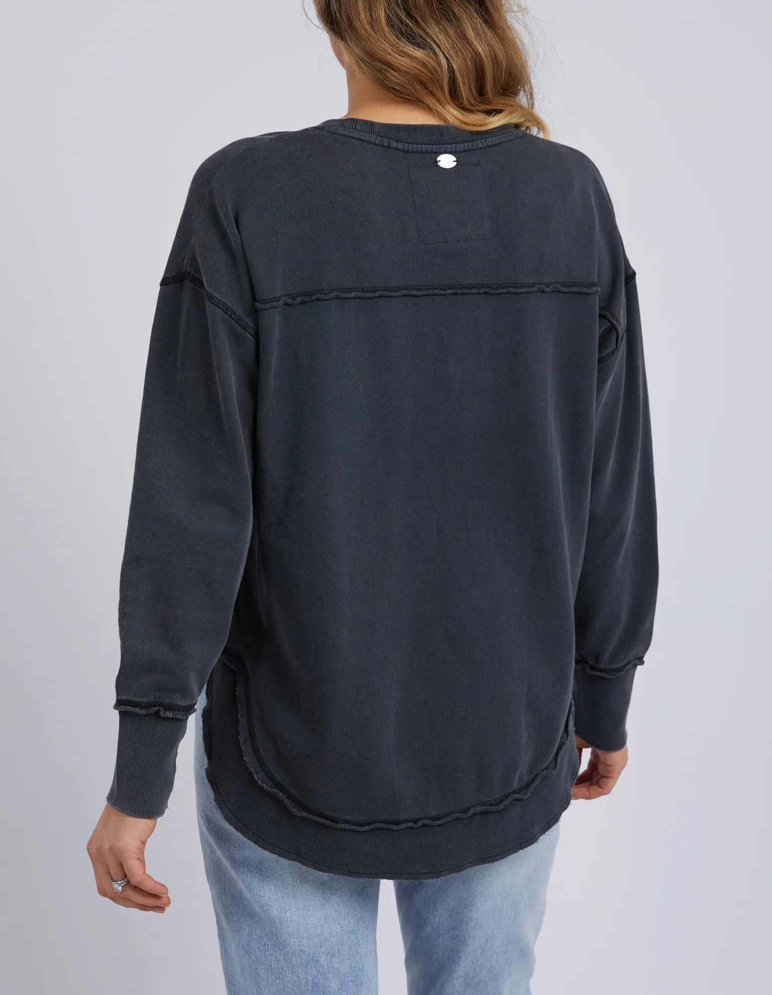 Washed Simplified Crew- Washed Black