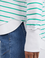 Simplified Stripe Crew- Green