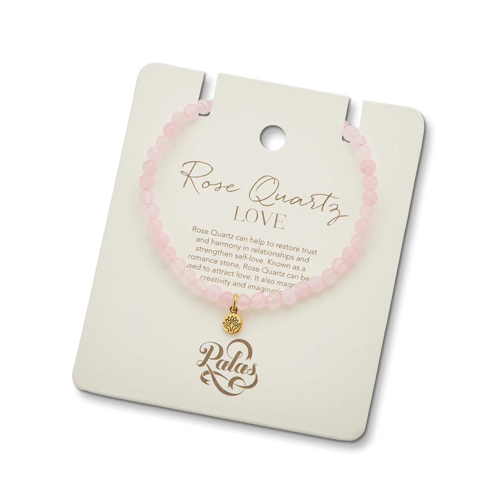 Palas Jewellery | Rose quartz 'love' healing gem bracelet