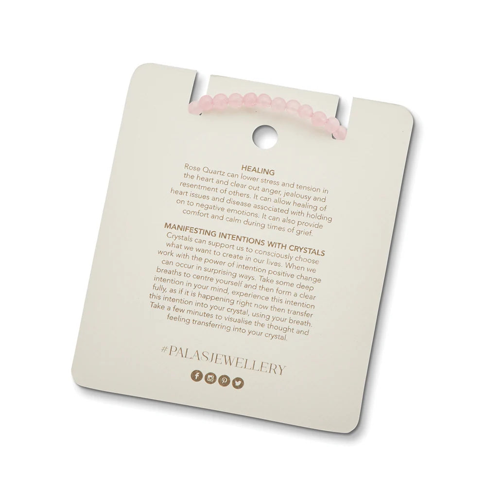 Palas Jewellery | Rose quartz 'love' healing gem bracelet