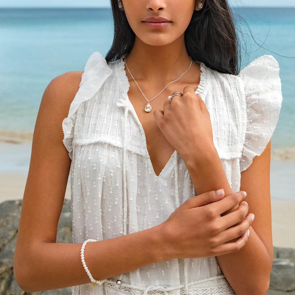 Palas Jewellery | Pearl 'prosperity' healing gem bracelet