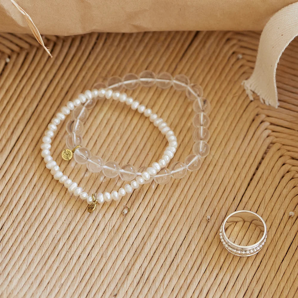 Palas Jewellery | Pearl 'prosperity' healing gem bracelet