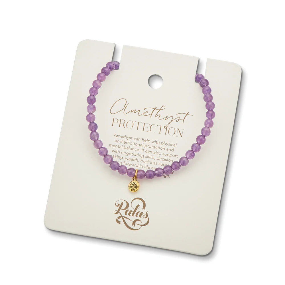 Palas Jewellery | Amethyst 'protection' healing gem bracelet