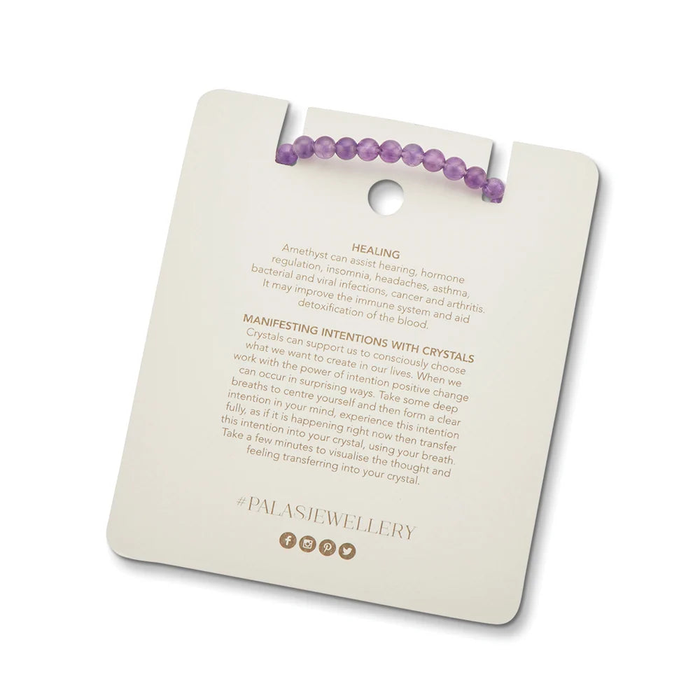 Palas Jewellery | Amethyst 'protection' healing gem bracelet