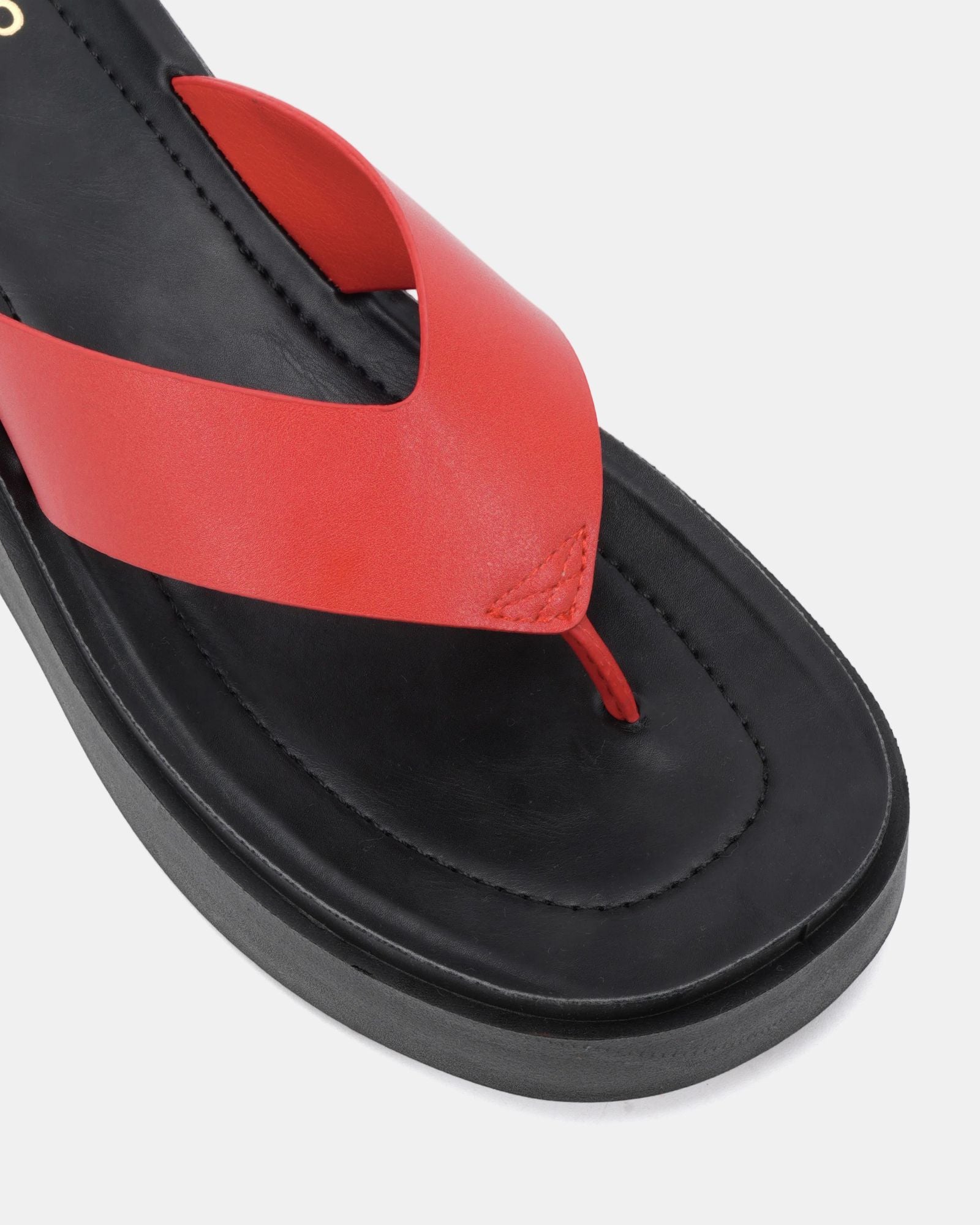BERRI RED WEDGE SANDALS