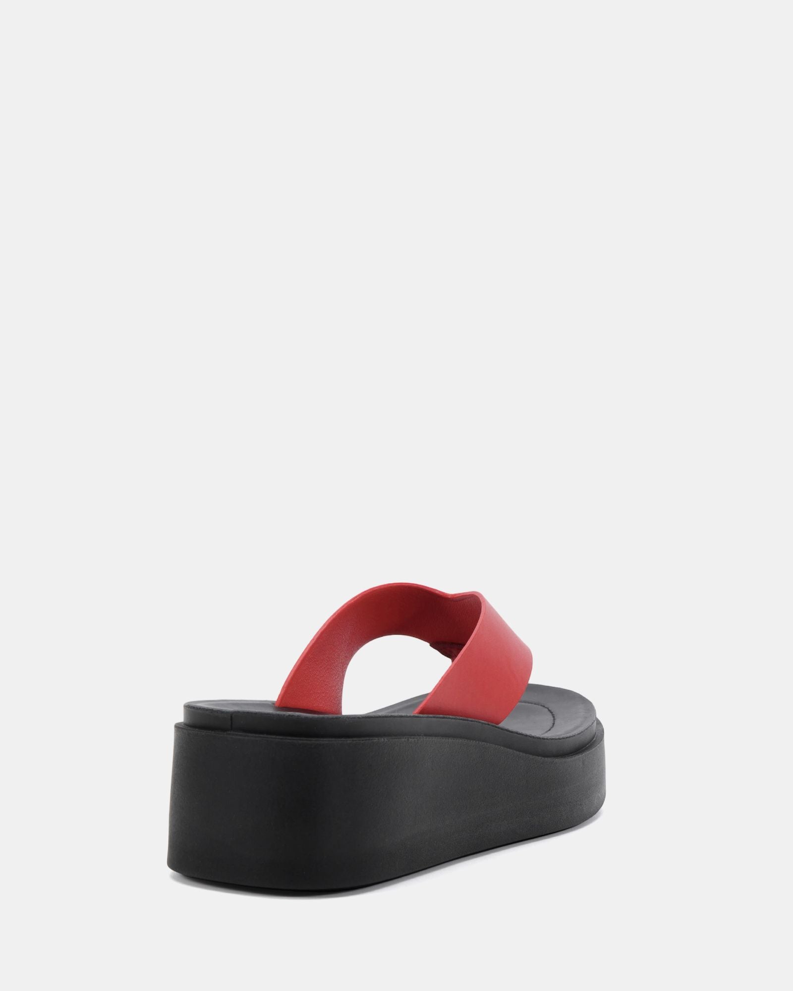 BERRI RED WEDGE SANDALS