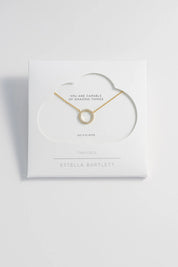 Circle CZ Necklace
Gold Plated