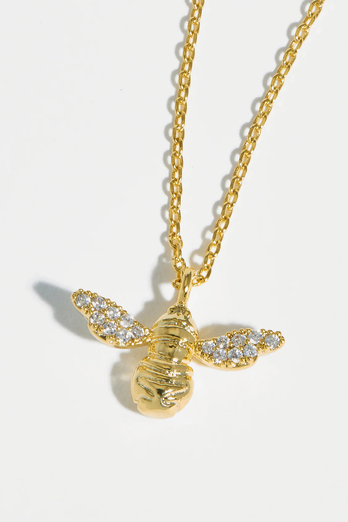 CZ Bee Charm Pendant Necklace
Gold Plated
Packaging Message: Bee Happy