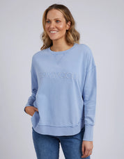 Washed simplified Crew- washed Light Blue