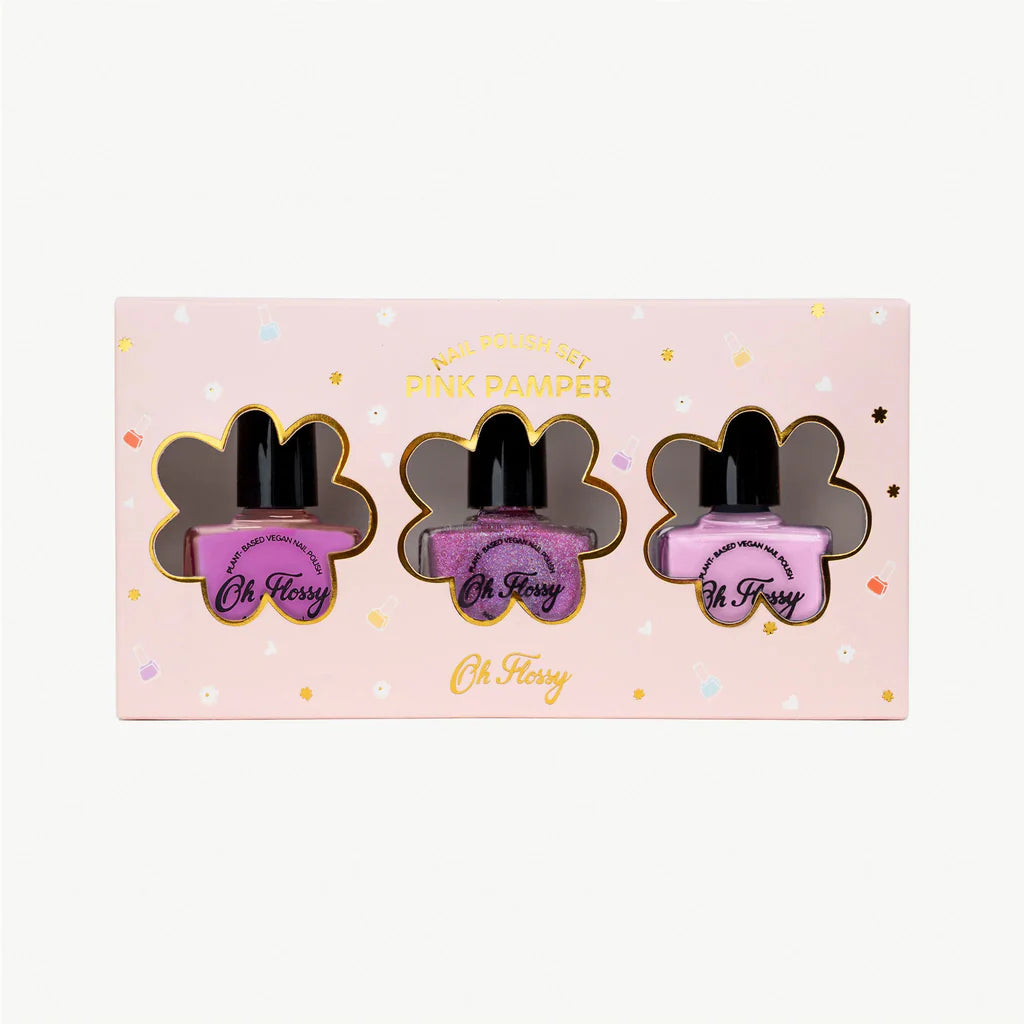 Oh Flossy Pink Pamper Nail Polish Set