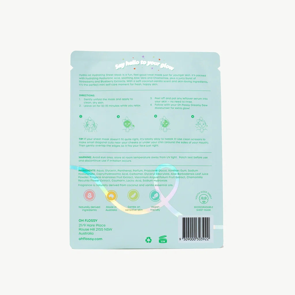 Oh Flossy Skincare - Hydra Hit Hydrating Coconut Mask