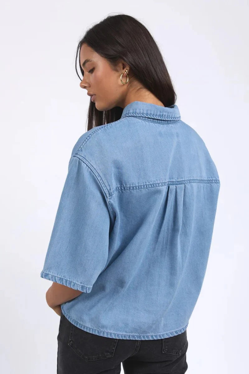 FOXWOOD | HUTTON DENIM SHIRT - LIGHT BLUE