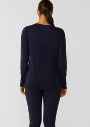 Lorna Jane- Lotus Long Sleeve Top- Midnight Blue