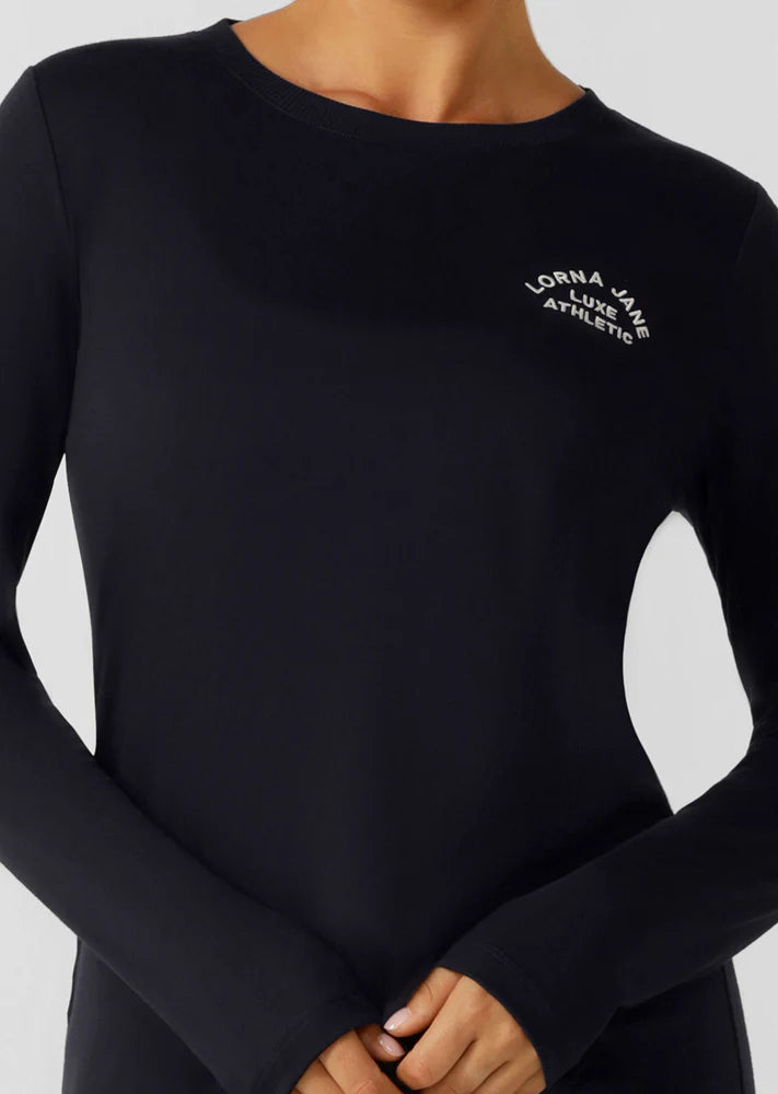 Lorna Jane- Lotus Long Sleeve Top- Midnight Blue