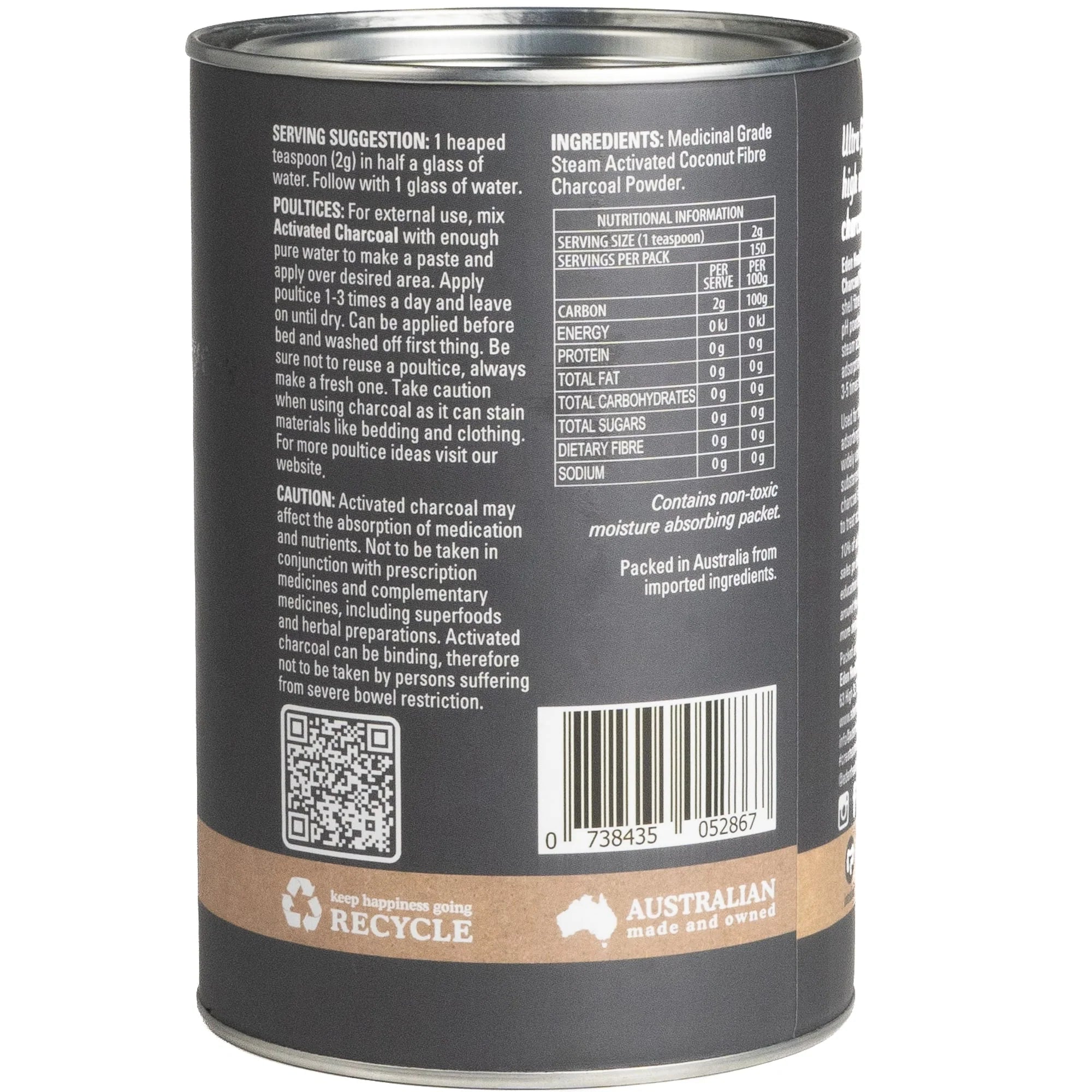 Eden Health foods Activated charcoal 300g