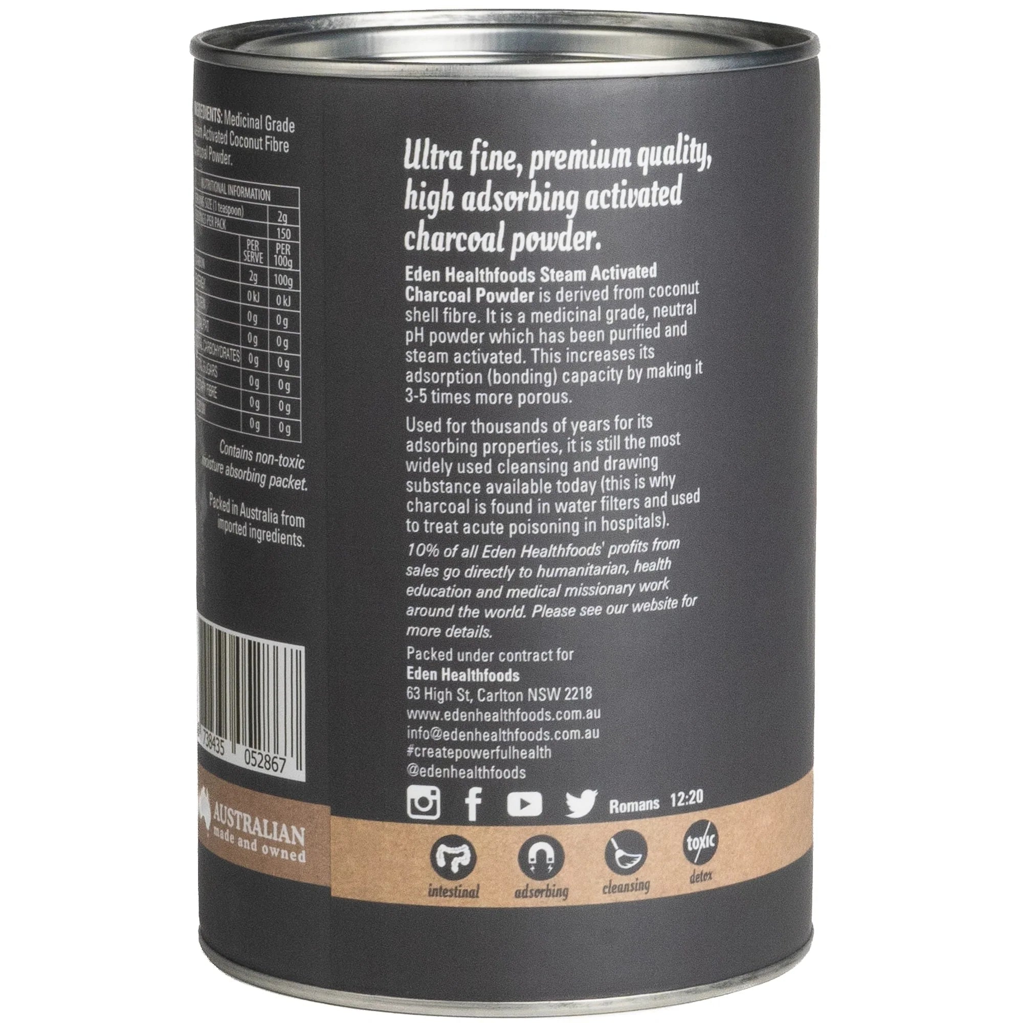 Eden Health foods Activated charcoal 300g