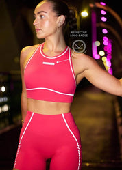 Lorna Jane|Night Runner Sports Bra- Neon Raspberry