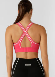 Lorna Jane|Night Runner Sports Bra- Neon Raspberry