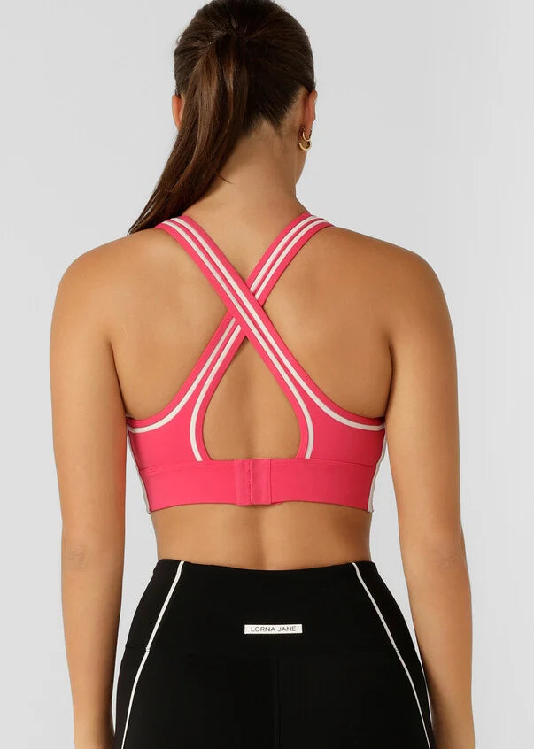 Lorna Jane|Night Runner Sports Bra- Neon Raspberry