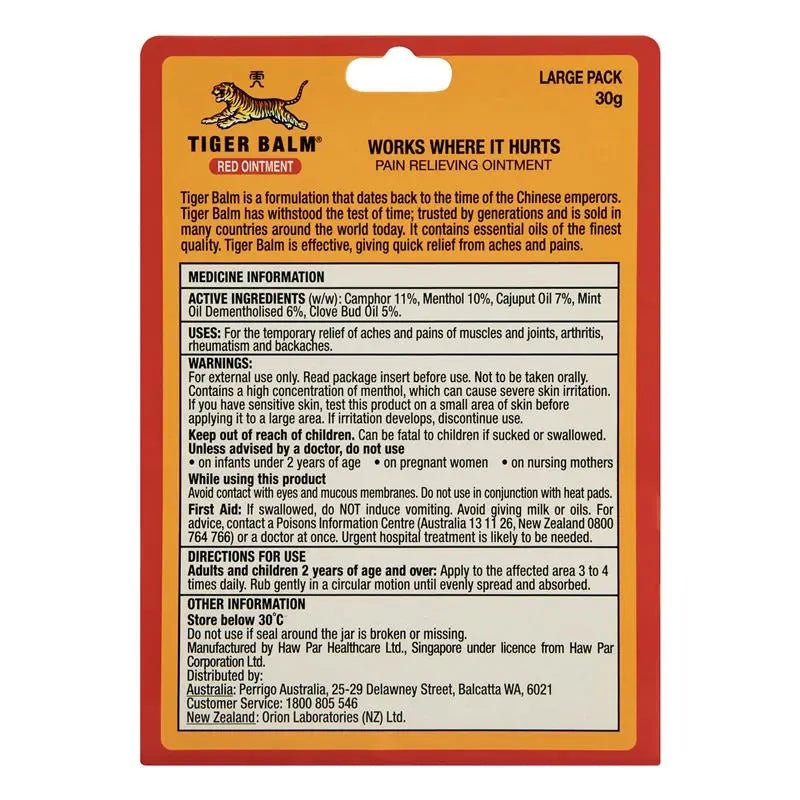 Tiger Balm Red Ointment 30g