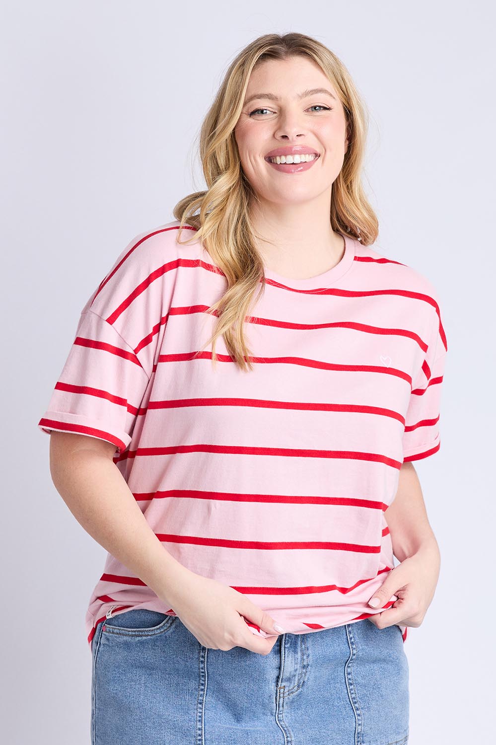 Elm | Fundamental Halli Cotton Short Sleeve Tee - Pinkladyst