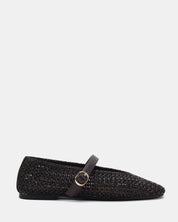 CAGE ESPRESSO RAFFIA BALLET FLATS