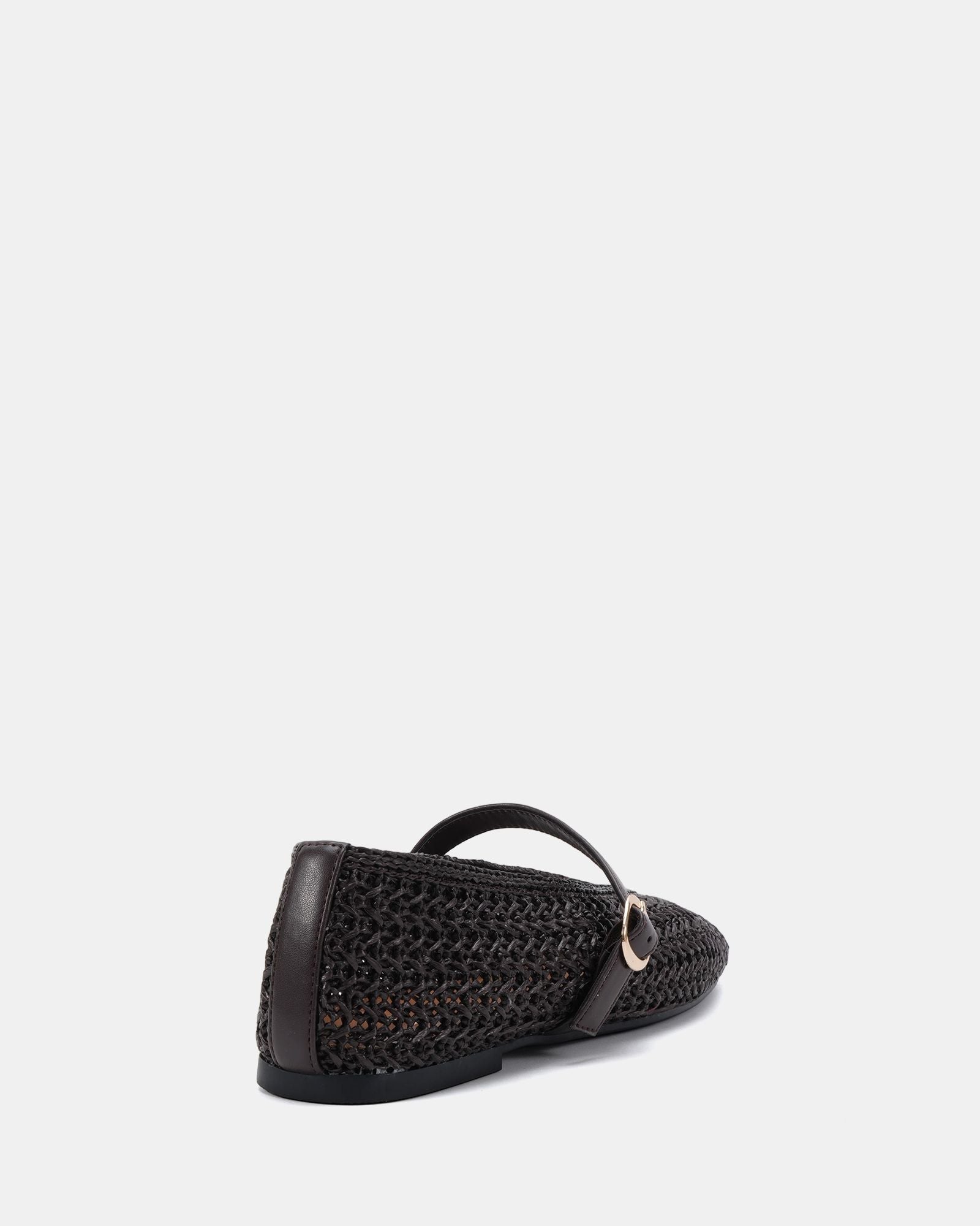 CAGE ESPRESSO RAFFIA BALLET FLATS