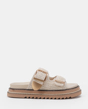 Novo | SHAWN CREAM RAFFIA SANDALS